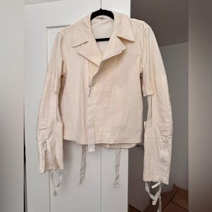 Helmut Lang SS2004 cut-out bondage biker jacket